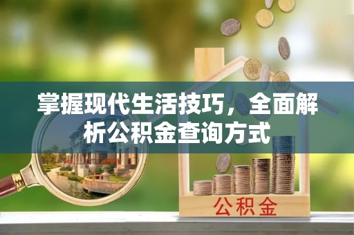安阳掌握现代生活技巧，全面解析公积金查询方式