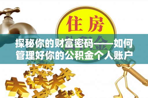 安阳探秘你的财富密码——如何管理好你的公积金个人账户信息